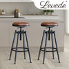 2x Levede Rustic Industrial Bar Stool Kitchen Stool Barstool Swivel Dining Chair Deals499