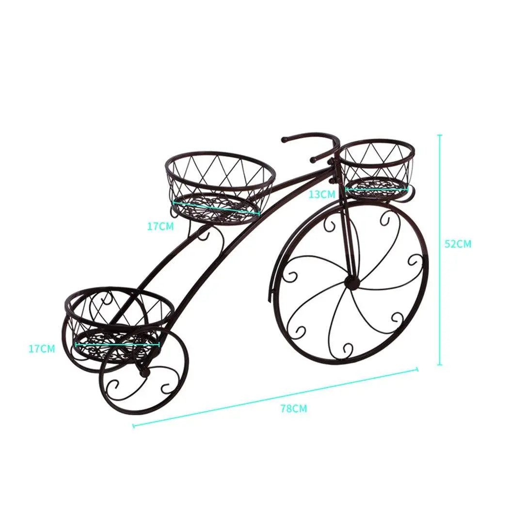 2x Plant Stand Outdoor Indoor Pot Garden Decor Flower Rack Wrought Iron Bicycles Deals499