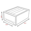 2x Plastic Wide Drawer Shoes Storage Boxes Stackable Clothes Kids Toys Organiser Deals499