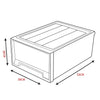 2x Plastic Wide Drawer Shoes Storage Boxes Stackable Clothes Kids Toys Organiser Deals499