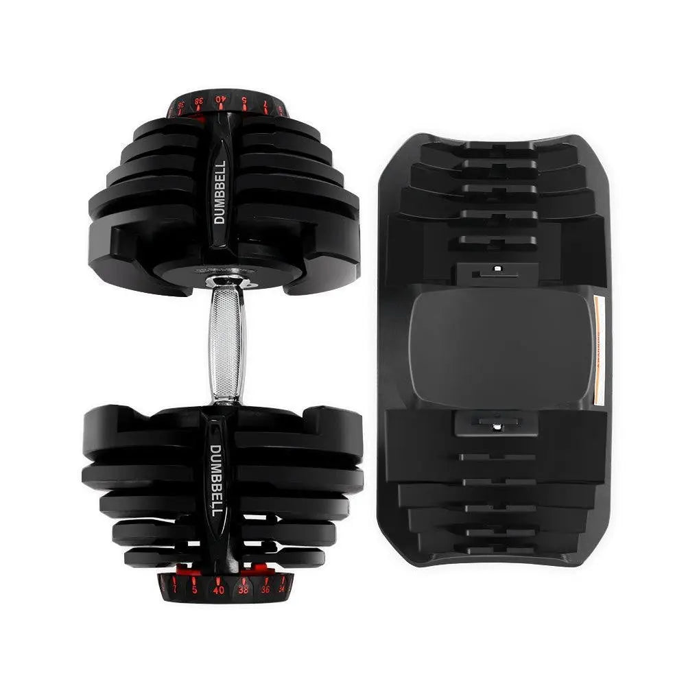 2x40KG Adjustable Dumbbells Dumbbell Set Rubber Weight Plates Deals499