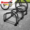 3 Bike Floor Parking Rack Bikes Stand Bicycle Instant Storage Cycling Portable Deals499