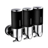 3 Bottles Bathroom Shower Soap Shampoo Gel Dispenser Pump Wall 1500ml Black Deals499