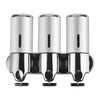 3 Bottles Bathroom Shower Soap Shampoo Gel Dispenser Pump Wall 1500ml Silver Deals499