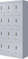3-Digit Combination Lock 12 Door Locker for Office Gym - Light Grey Deals499