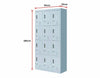 3-Digit Combination Lock 12 Door Locker for Office Gym - Light Grey Deals499