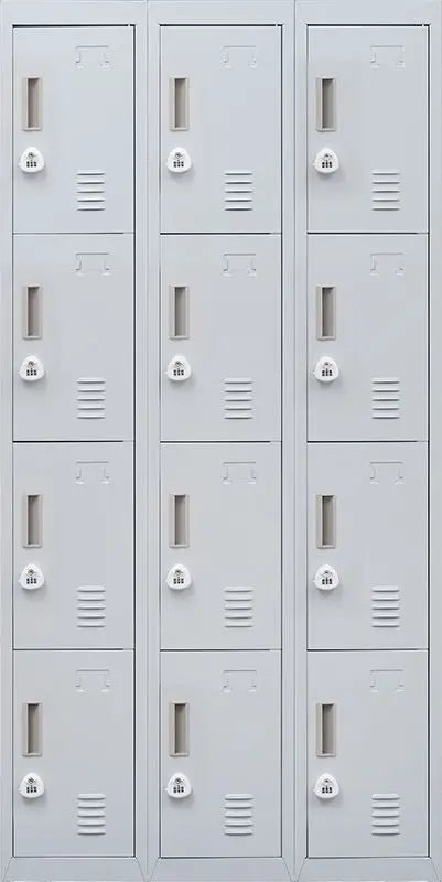 3-Digit Combination Lock 12 Door Locker for Office Gym - Light Grey Deals499