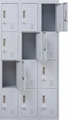 3-Digit Combination Lock 12 Door Locker for Office Gym - Light Grey Deals499