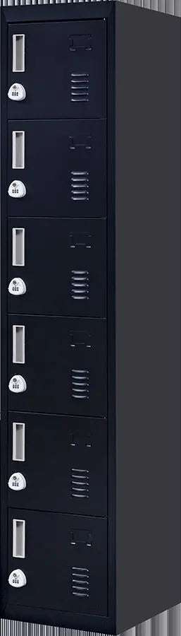3-Digit Combination Lock 6-Door Locker for Office Gym Shed School Home Storage Black Deals499
