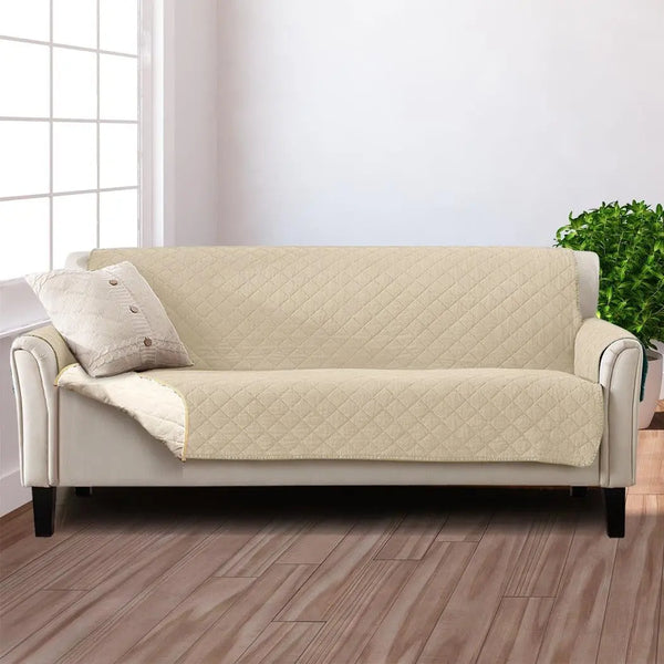 3 Seater Quilted Couch Sofa Cover Slipcover Pet Kids Furniture Protector Covers Deals499