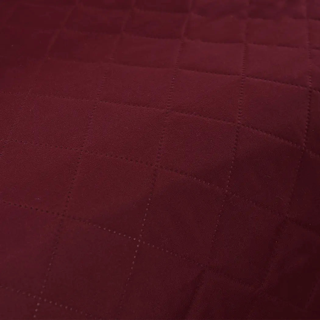 3 Seater Sofa Covers Quilted Couch Lounge Protectors Slipcovers Wine Deals499