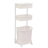 3 Tier Bathroom Laundry Clothes Baskets Bin Hamper Mobile Rack Removable Shelf Deals499