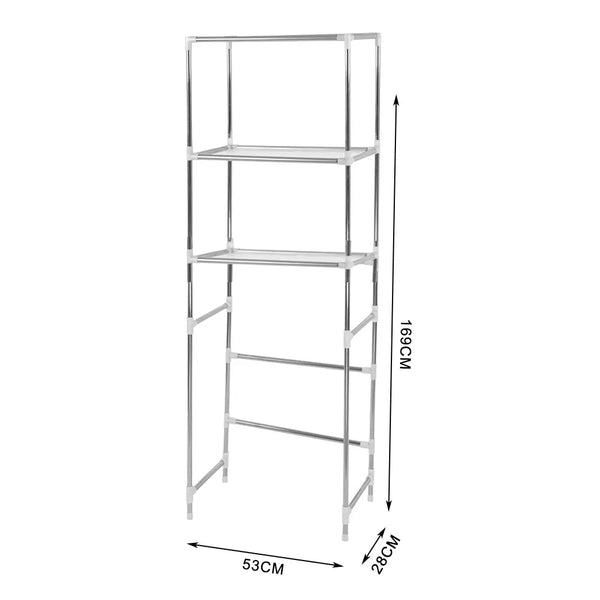 3 Tier Toilet Bathroom Laundry Washing Machine Storage Rack Shelf Unit Organizer Deals499