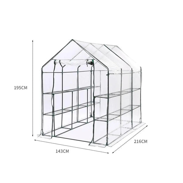 3 Tier Walk In Greenhouse Garden Shed PVC Cover Film Tunnel Green House Plant Deals499