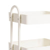 3 Tiers Kitchen Trolley Cart Steel Storage Rack Shelf Organiser Wheels White Deals499