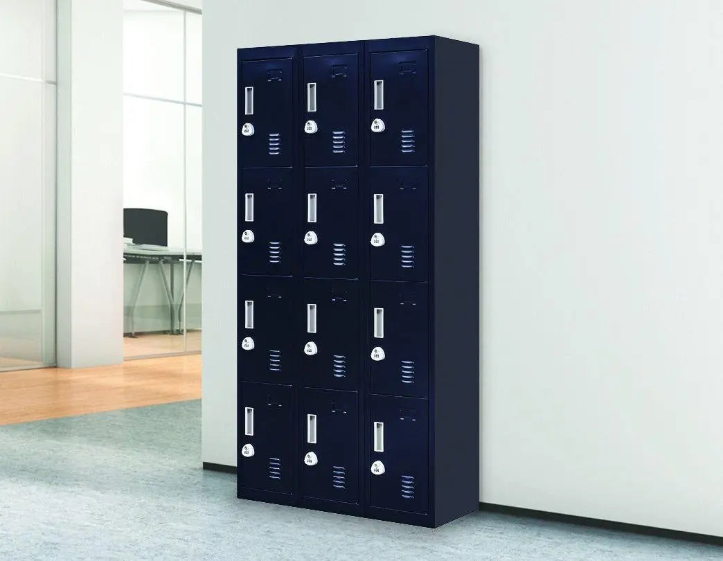 3-digit Combination Lock 12 Door Locker for Office Gym - Black Deals499