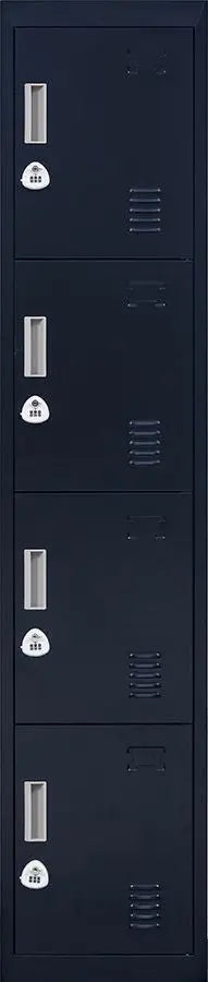 3-digit Combination Lock 4 Door Locker for Office Gym Black Deals499