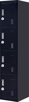 3-digit Combination Lock 4 Door Locker for Office Gym Black Deals499