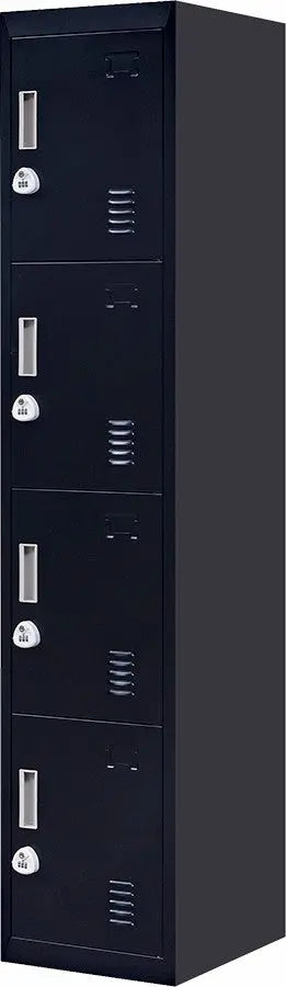 3-digit Combination Lock 4 Door Locker for Office Gym Black Deals499