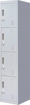 3-digit Combination Lock 4 Door Locker for Office Gym Grey Deals499