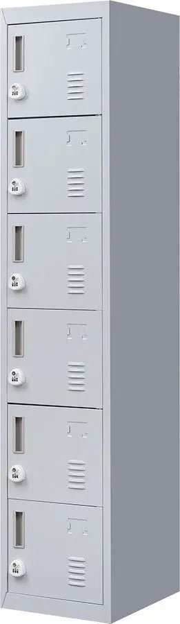 3-digit Combination Lock 6-Door Locker for Office Gym Shed School Home Storage Grey Deals499