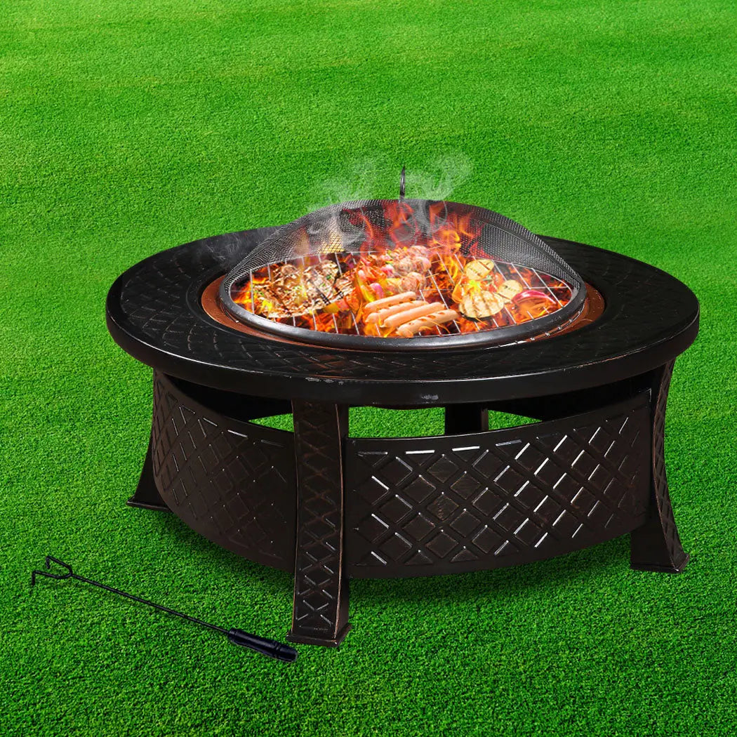 3 in 1 Outdoor Garden Fire Pit BBQ Firepit Brazier Round Stove Patio Heater Deals499