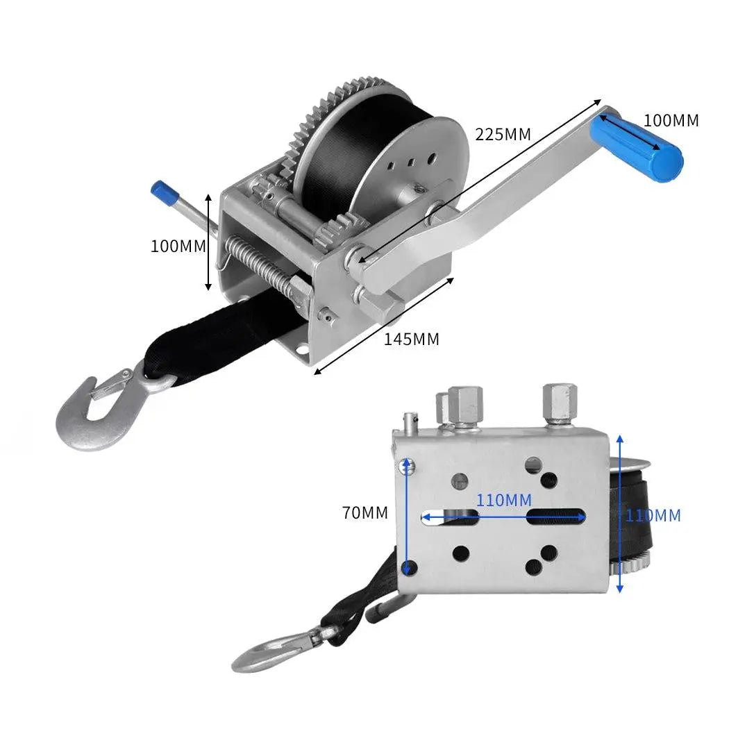 3000kgs Hand Winch 3 Speed with Webbing Strap Deals499