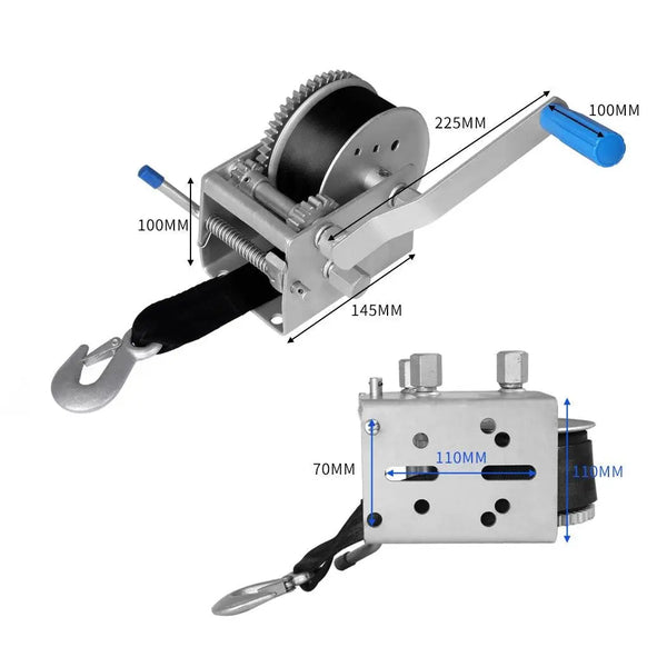 3000kgs Hand Winch 3 Speed with Webbing Strap Deals499