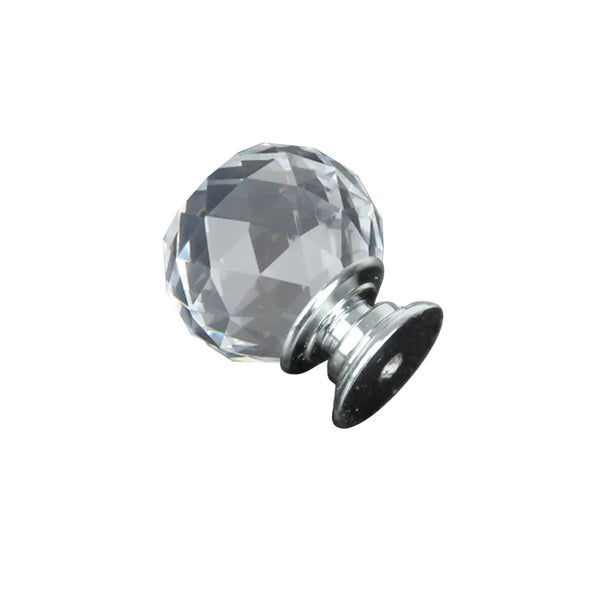 30mm 10Pack Clear Crystal Glass Door Pull Knobs Knob Drawer Handle Cabinet +Screw Deals499