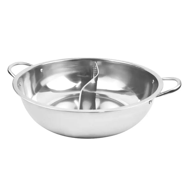 34cm Stainless Steel Twin Mandarin Duck Hot Pot Induction Cooker Without Lid Deals499
