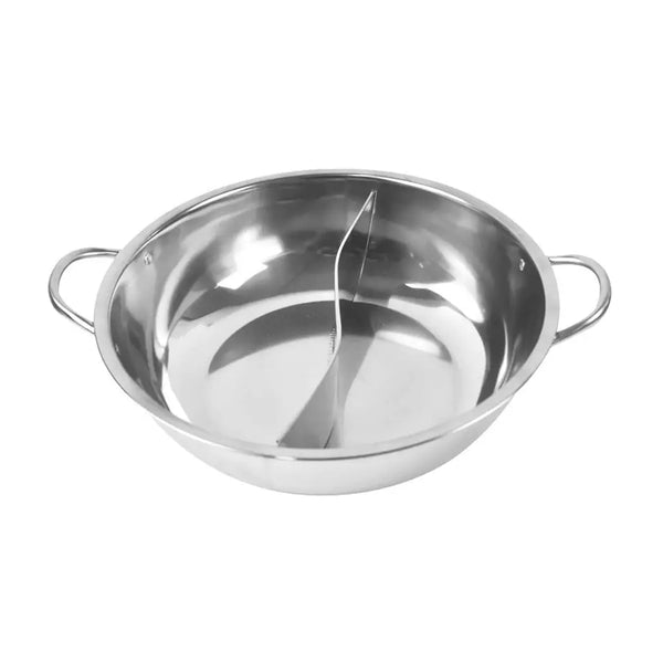 34cm Stainless Steel Twin Mandarin Duck Hot Pot Induction Cooker Without Lid Deals499