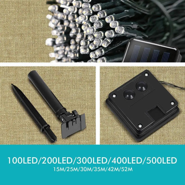 35M 200LED String Solar Powered Fairy Lights Garden Christmas Decor Multi Colour Deals499