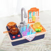 35x Kids Kitchen Play Set Dishwasher Sink Dishes Toys Cookware Pretend Play Blue Deals499