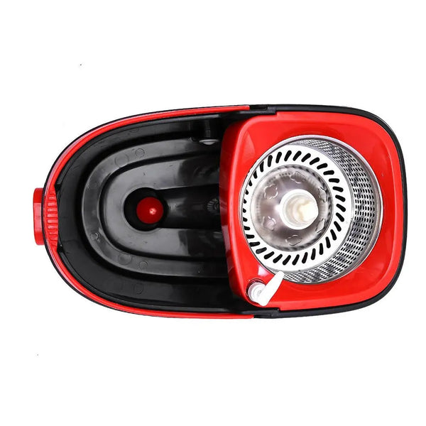 360° Spin Mop Bucket Set Spinning Stainless Steel Rotating Wet Dry Black Deals499
