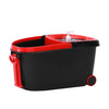360° Spin Mop Bucket Set Spinning Stainless Steel Rotating Wet Dry Black Deals499