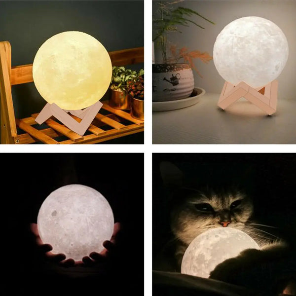 3D Magical Moon Lamp USB LED Night Light Moonlight Touch Sensor 20cm Diameter Deals499