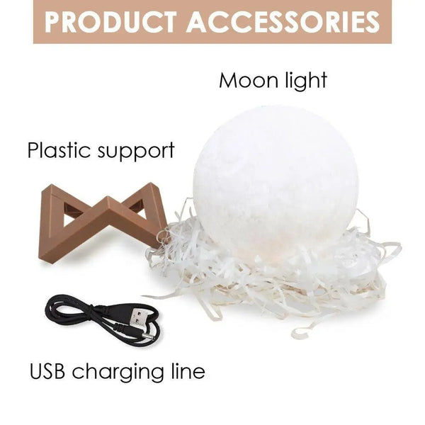 3D Magical Moon Lamp USB LED Night Light Moonlight Touch Sensor 20cm Diameter Deals499