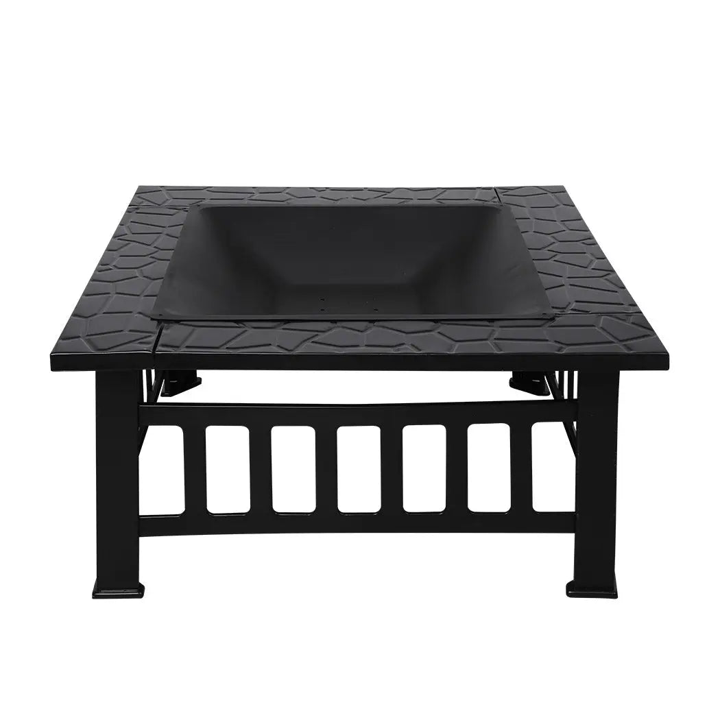 3IN1 Fire Pit BBQ Grill Pits Outdoor Patio Garden Heater Fireplace BBQS Grills Deals499