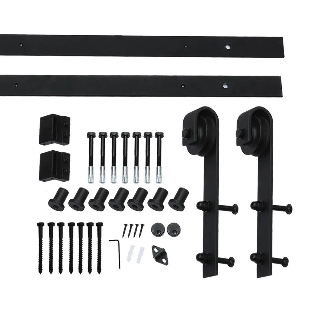 3M Antique Classic Style Double Sliding Barn Door Hardware Track Roller Kit Deals499