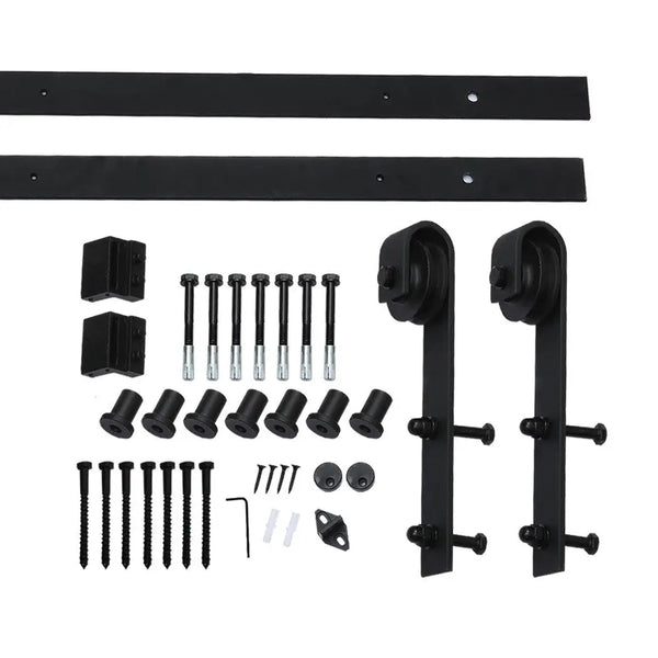 3M Antique Classic Style Double Sliding Barn Door Hardware Track Roller Kit Deals499
