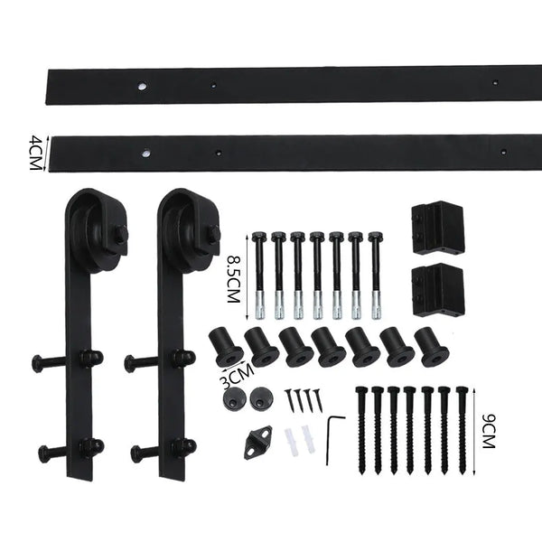 3M Antique Classic Style Double Sliding Barn Door Hardware Track Roller Kit Deals499