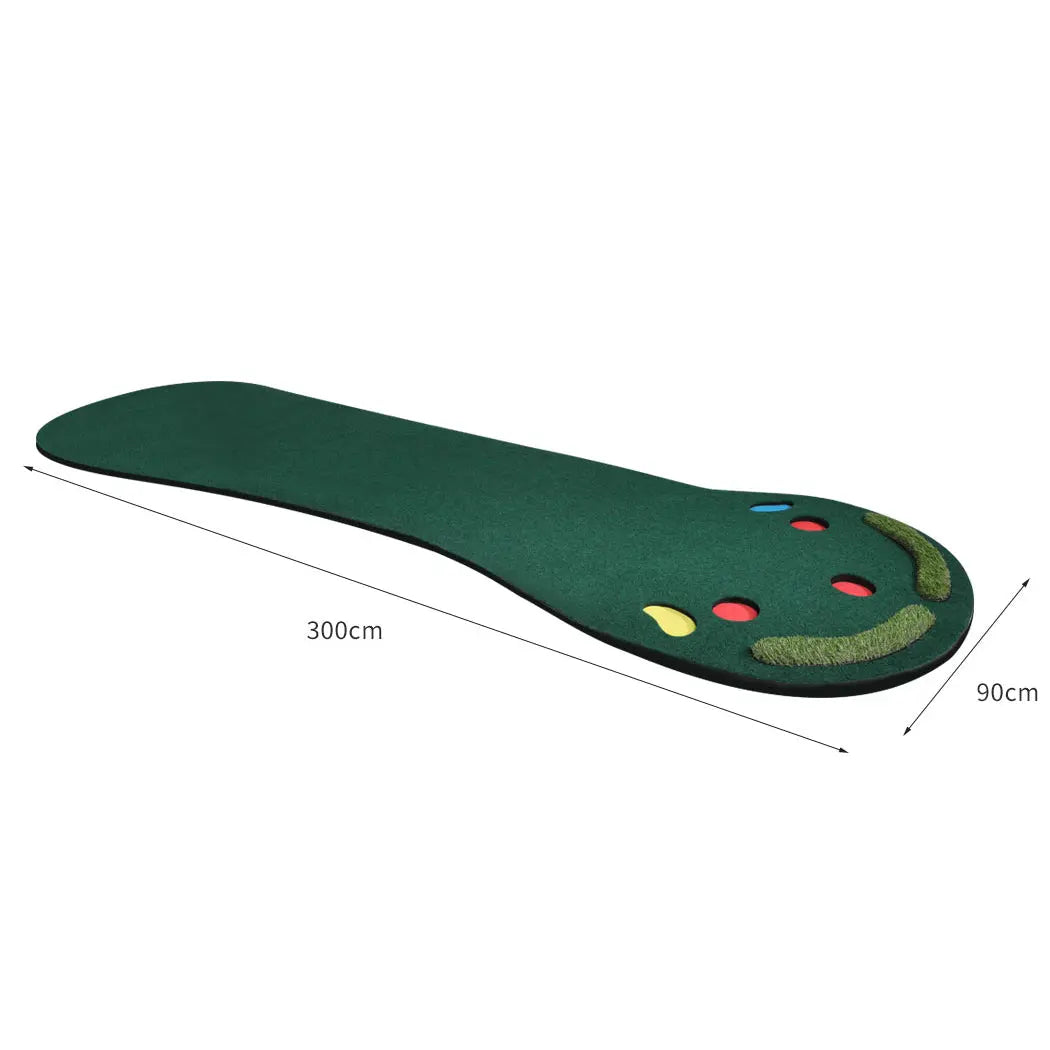 3M Golf Putting Mat Practice Training Indoor Outdoor Portable Slope Balls Putter Deals499