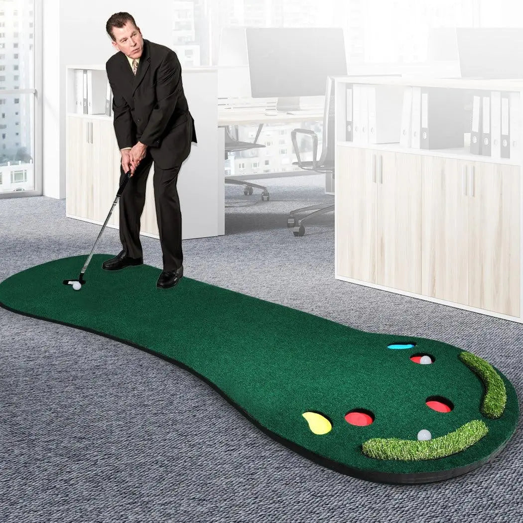 3M Golf Putting Mat Practice Training Indoor Outdoor Portable Slope Non-skid Deals499