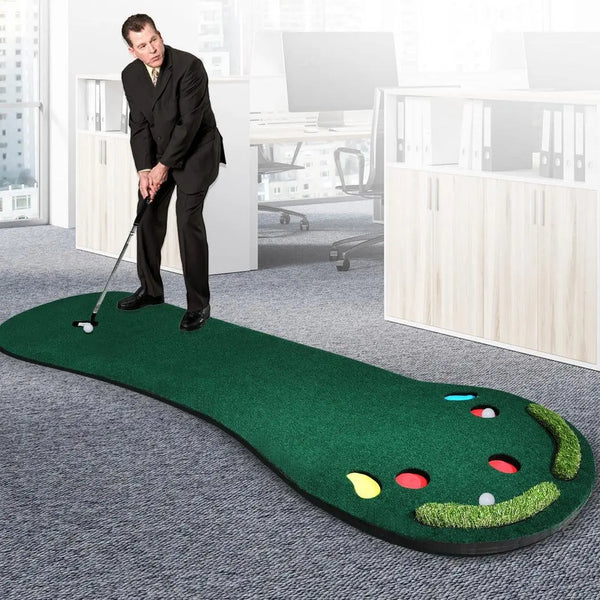 3M Golf Putting Mat Practice Training Indoor Outdoor Portable Slope Non-skid Deals499
