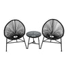 3Pcs Outdoor Furniture Set Garden Patio Chair Table Wicker Setting Chairs Bench Deals499