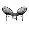 3Pcs Outdoor Furniture Set Garden Patio Chair Table Wicker Setting Chairs Bench Deals499