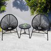 3Pcs Outdoor Furniture Set Garden Patio Chair Table Wicker Setting Chairs Bench Deals499