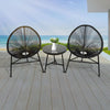 3Pcs Outdoor Furniture Set Garden Patio Chair Table Wicker Setting Chairs Bench Deals499