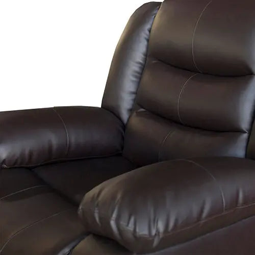 3+1+1 Seater Recliner Sofa In Faux Leather Lounge Couch in Brown Deals499