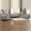3+2+1 Seater Sofa Classic Button Tufted Lounge in Grey Velvet Fabric with Metal Legs Deals499